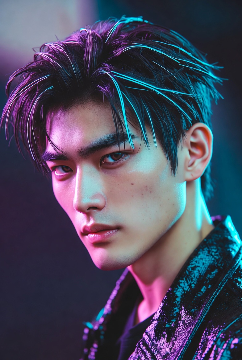 Kai - Cyberpunk AI avatar with neon accents